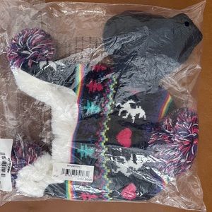 Spotted Zebra Hat & Glove set